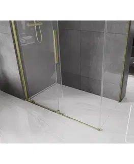 Sprchovacie kúty MEXEN/S - Velár sprchovací kút 130 x 70, transparent, zlatá kartáčovaná 871-130-070-01-55