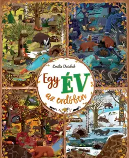 Leporelá, krabičky, puzzle knihy Egy év az erdőben - Emilia Dziubaková