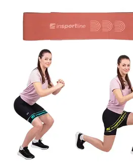 Ostatné fitness náradie Posilňovacia slučka inSPORTline Hiplop M ružová