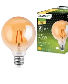 Žiarovky E27 Žiarovka LED G125 filament 4W E27 470LM 2000K