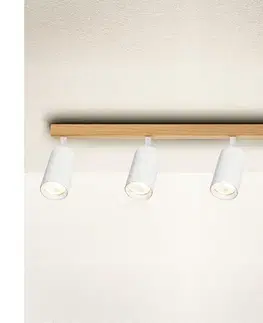 Svietidlá BRILAGI - Bodové svietidlo SELE 4xGU10/30W/230V biela/dubový dekor WO-SELE-WH-WD04-OEM