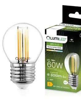 Žiarovky E27 Žiarovka LED FIL 7W E27 806LM NB