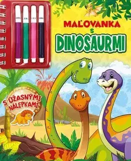 Nalepovačky, vystrihovačky, skladačky Maľovanka s dinosaurmi