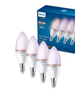 LED osvetlenie Sada 4x stmievateľných RGB LED žiaroviek Philips SMART C37 E14/4,9W/230V 2200-6500K 8721103160027