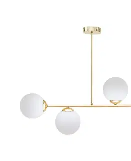 Svietidlá HEXE Luster na tyči FIRA 4xE27/60W/230V zlatá 0777