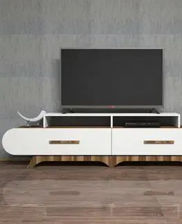 Konferenčné stolíky Televízny stolík Flora White and Walnut