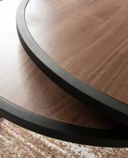 Konferenčné stolíky Odkladací stolík Tambur Walnut, 2 ks