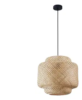 Svietidlá  Luster na lanku BERTA 1xE27/20W/230V pr. 40 cm bambus 328410