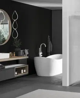 Sprchové dvere MEXEN/S - Kioto Sprchová zástena WALK-IN 120 x 200, prúžky 8 mm, biela 800-120-101-20-09