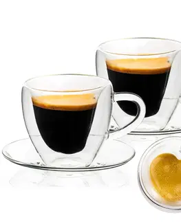 Hrnčeky a šálky 4Home Termo pohár šálka s podšálkou Heart Hot&Cool, 150 ml, 2 ks