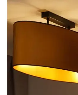 Svietidlá  - Prisadený luster OVAL VEGAN 2xE27/15W/230V hnedá 604383