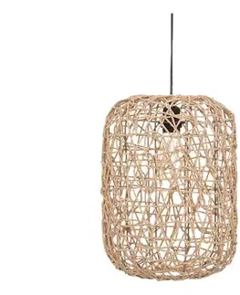 Svietidlá Atmosphera - Luster na lanku RAAHE 1xE27/40W/230V juta 186302