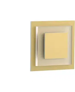 LED osvetlenie LDST SU-01-SZ-BC8 - LED schodiskové svietidlo SUNNY 8xLED/1,2W/230V zlatá 3500K SU-01-SZ-BC8