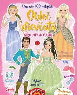 Nalepovačky, vystrihovačky, skladačky Obleč dievčatá ako princezny