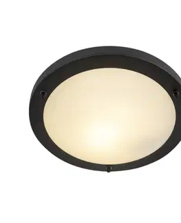 Stropné osvetlenie Moderné nástenné svietidlo čierne 31 cm IP44 - Yuma