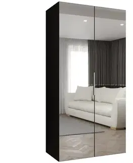 Šatníkové skrine Skriňa Marbella III 100 čierna/kašmír