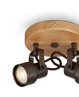 Svietidlá Briloner 2872-025R - LED Bodové svietidlo SPOTLIGHT 2xGU10/5W/230V hnedá 2872-025R