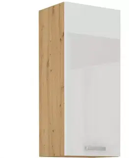 Kuchynské skrinky visiace Skrinka do kuchyne ARTISAN biela lesklá 40G-90 1F