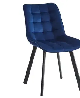 Čalúnené stoličky Stolička W174 Tmavomodrá