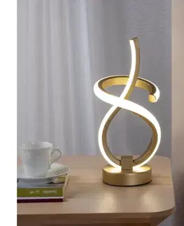 Lampy ONLI - LED Stolná lampa KIRA LED/10W/230V 4000K 28 cm zlatá 5083/LORO