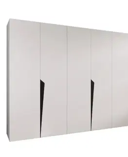 Šatníkové skrine Skriňa Piano 1-300 (3x100) biela/čierna
