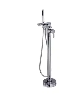 Kúpeľňové batérie INVENA - Voľne stojaca vaňová batéria GLAMOUR Chrom BW-02-W01-V