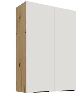 Kuchynské skrinky visiace Kuchynská skrinka Aria-Wh/Ar Anti Fingerprint 80g-108 2f