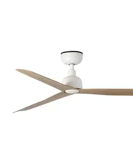 Svietidlá FARO Barcelona FARO 34370 - Stropný látor MARINE M pr. 125 cm hnedá/biela IP44 + diaľkové ovládanie 34370