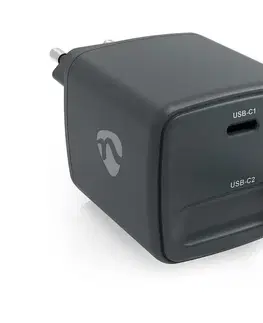 Predlžovacie káble  WCHARC30WBK - Nabíjačka so zatahovacím káblom Power Delivery 30W 2xUSB-C čierna WCHARC30WBK