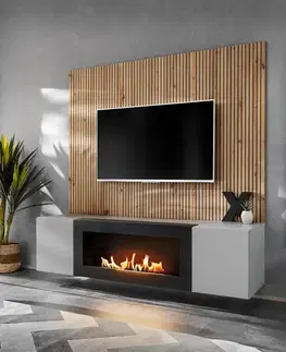 Obývacie steny Obývacia stena Xari Pgas Xr L2-K Perla Gray/Artisan