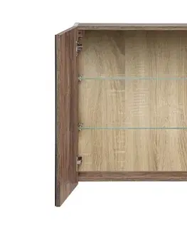 Kúpeľňový nábytok COMAD - Zrkadlová skrinka 80cm 2 dvierka SANTA FE TAUPE 5907611652572