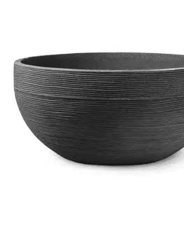 Záhrada Ryhovaná miska Ø 60 x H 28 cm antracit