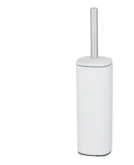Svietidlá WENKO 24776100 - WC kefa ALASSIO 9,3x39,2 cm nerez/biela 24776100