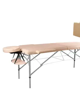 Masážne stoly a stoličky Masážne lehátko inSPORTline Tamati 186x70x63-90 cm 2-dielne hliníkové oranžová