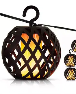 Solárne dekoračné lampy Garlanda Solar EKO1459 Black