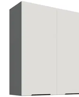 Kuchynské skrinky visiace Kuchynská skrinka Aria-WH/ANT anti fingerprint 80G-90 2F