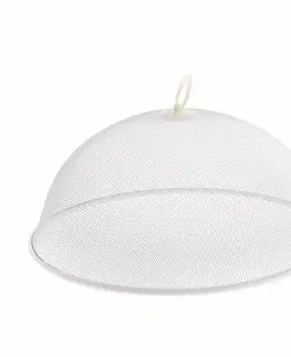 Podnosy a tácky Kovový poklop na potraviny pr. 30 cm, biela