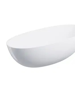 Vane OMNIRES - SHELL M+ voľne stojaca vaňa,, 175 x 78 cm, biela lesk SHELL175WWBP