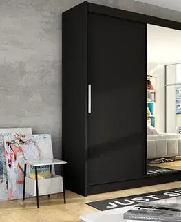 Šatníkové skrine AZTON I šatníková skriňa čierna