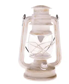 Vianočné dekorácie Lampáš s LED svetlom Provence, 14 x 24,5 x 10,5 cm, 10 LED, teplá biela, plast