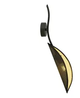 Svietidlá EMIBIG Nástenné svietidlo LOTUS 1xE14/10W/230V čierna/zlatá 1106/K1