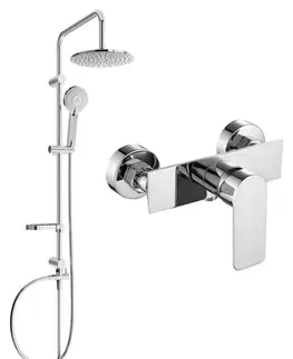 Sprchy a sprchové panely MEXEN/S - Carl sprchový stĺp vrátane sprchovej batérie Alexa, chróm 71240240-00