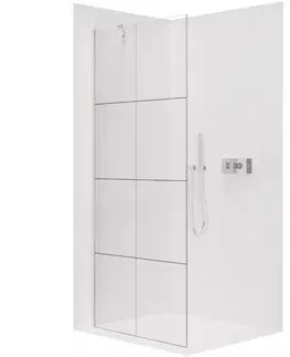 Sprchové dvere CERANO - Sprchová zástena Walk-in Onyx YL/P - 8 mm - chróm, industriálne sklo - 110x200 CER-8050BD1394