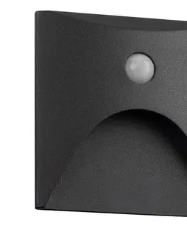 Svietidlá  39143 - LED schodové svietidlo so senzorom EXIN 2,5W/230V 4000K IP65 antracit, hranaté 39143