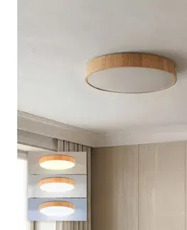 Svietidlá BRILAGI - LED stmievateľné stropné svietidlo POOL LED/36W/230V Ø 30 cm, drevený dekor + diaľkové ovládanie WO800-OEM47-30-REM