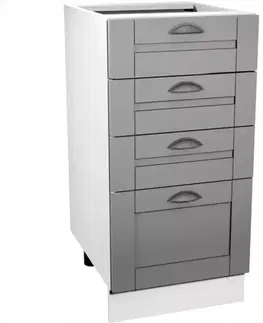 Kuchynské skrinky stojace Kuchynská skrinka Linea D40S4 grey