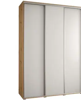 Šatníkové skrine Skriňa 45 Canaris 1 200 artisan/biela/silver