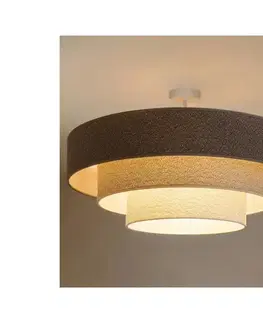 Svietidlá BRILAGI - Prisadený luster LUNETA 3xE27/60W/230V pr. 80 cm sivá/krémová/biela 8590828052364