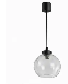 Svietidlá BRILAGI - LED luster na lanku RETRO GLASS 1xE27/60W/230V pr. 25 cm čierna/číra NSTK7491+TK6439A