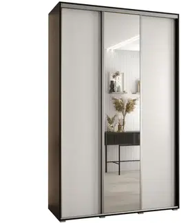 Šatníkové skrine Skriňa 45 Canaris 3 160 čierna/biela/silver